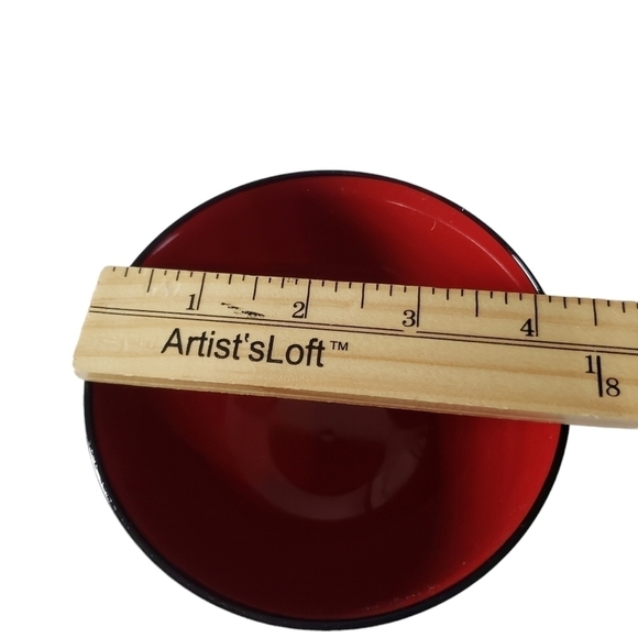 Set of 3 Soup bowl red containing A line - Picture 5 of 5